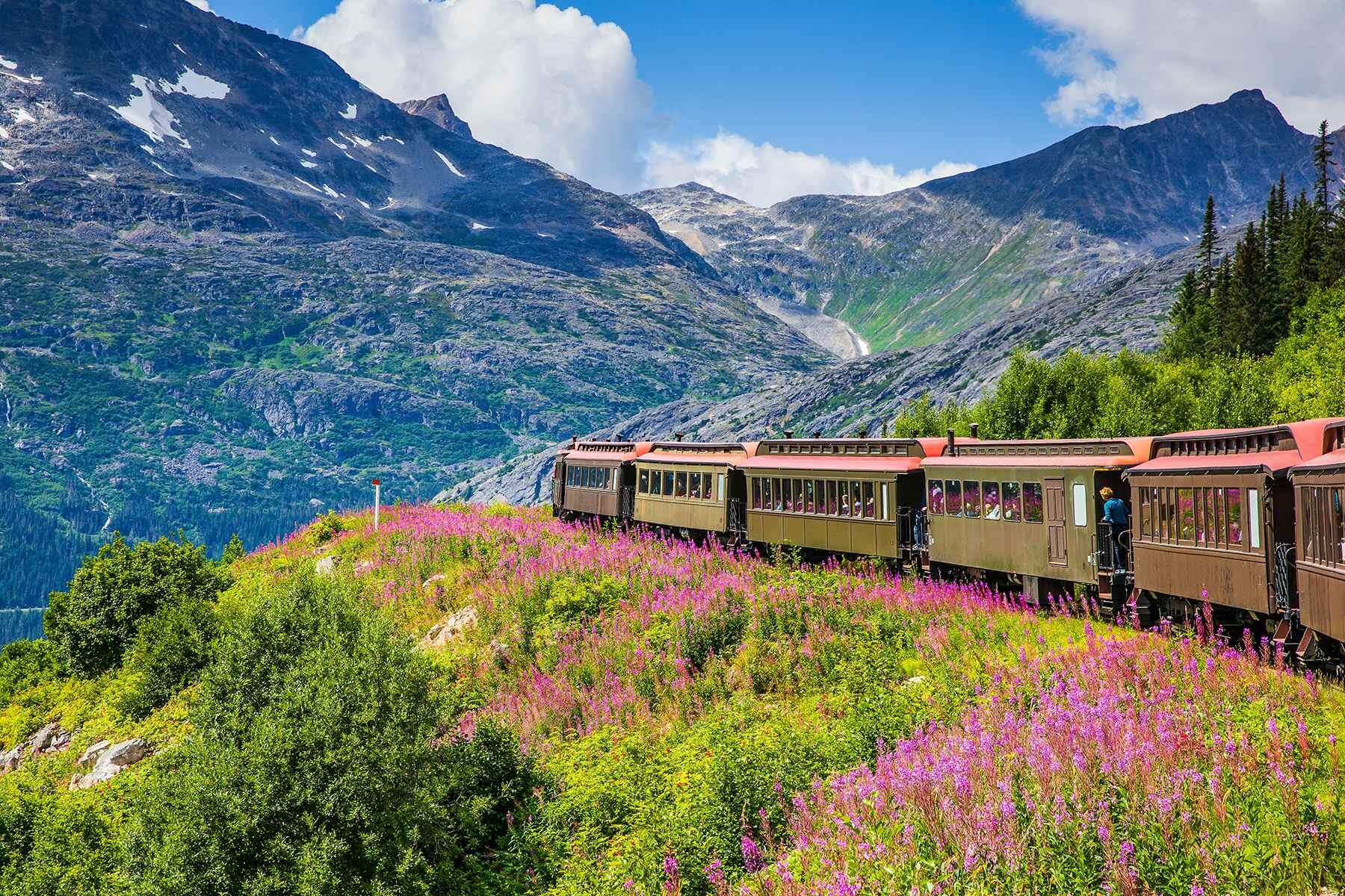 White pass train at Skagway Alaska