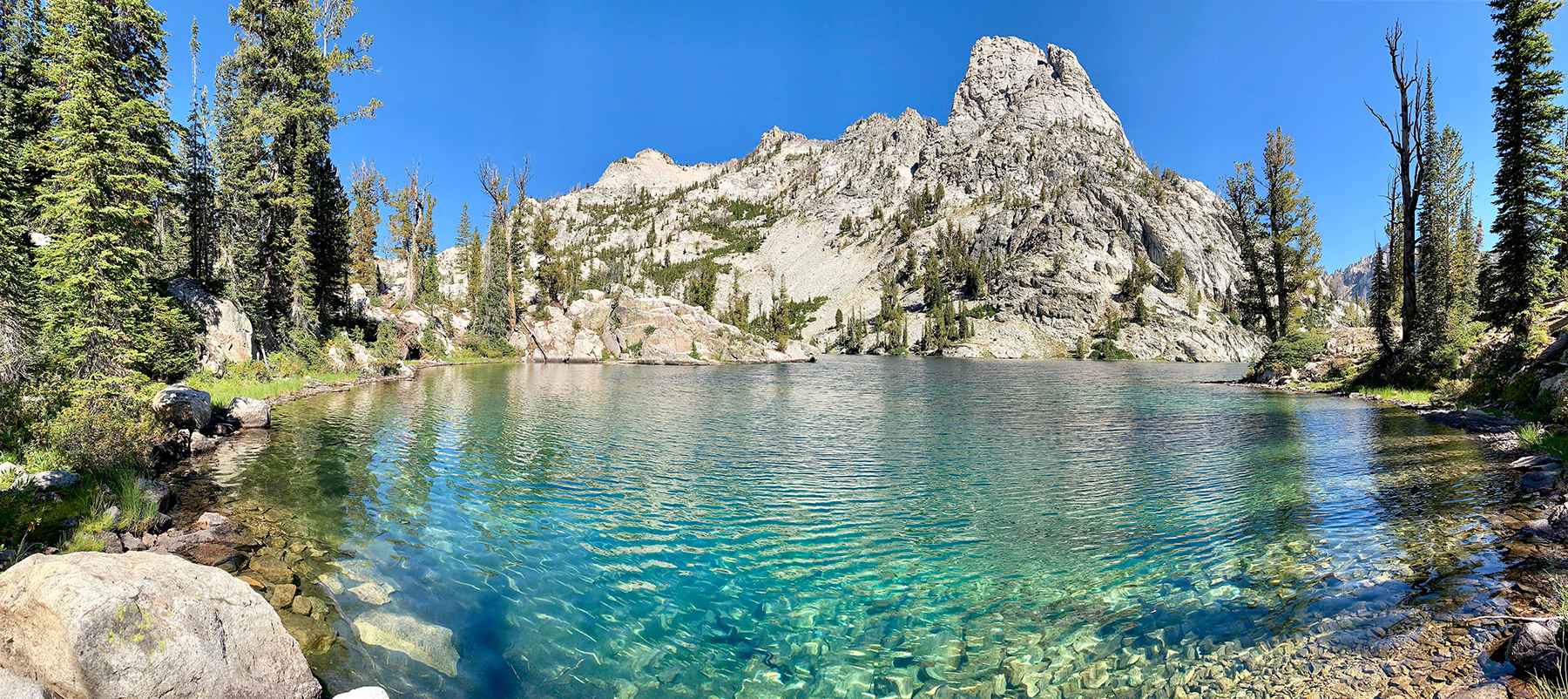 Leah's Lake in the Sawtooth Mountains