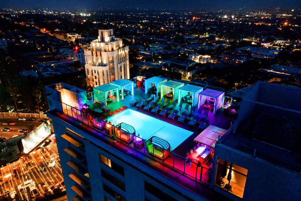 USA_California_Andaz West Hollywood_Pool Night