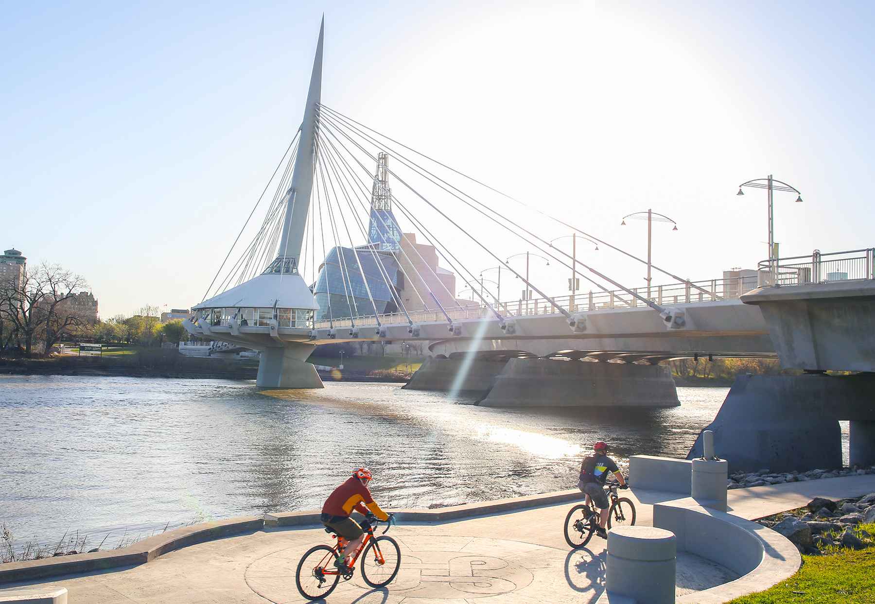 Cyclists in Winnipeg