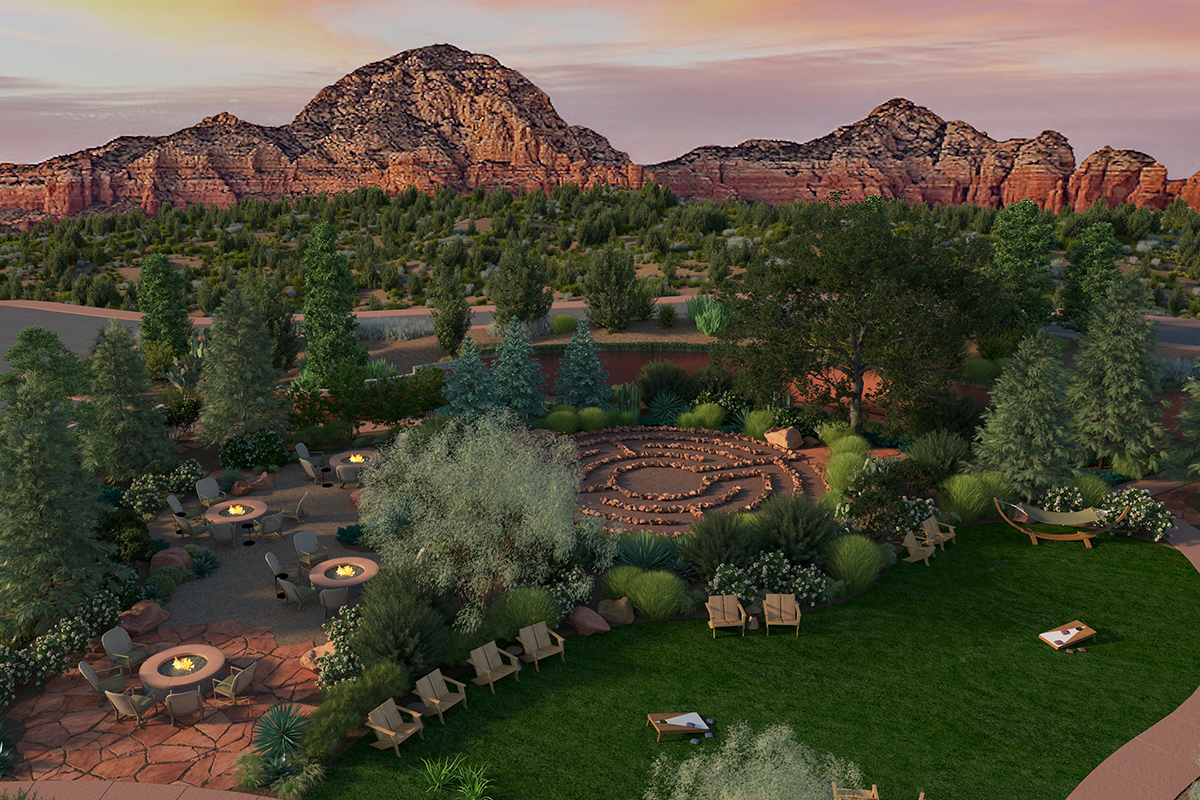 USA_Arizona_1. Sedona – The Wilde Resort – The Grove Open Space Dusk – courtesy of The Wilde Resort _ Spa