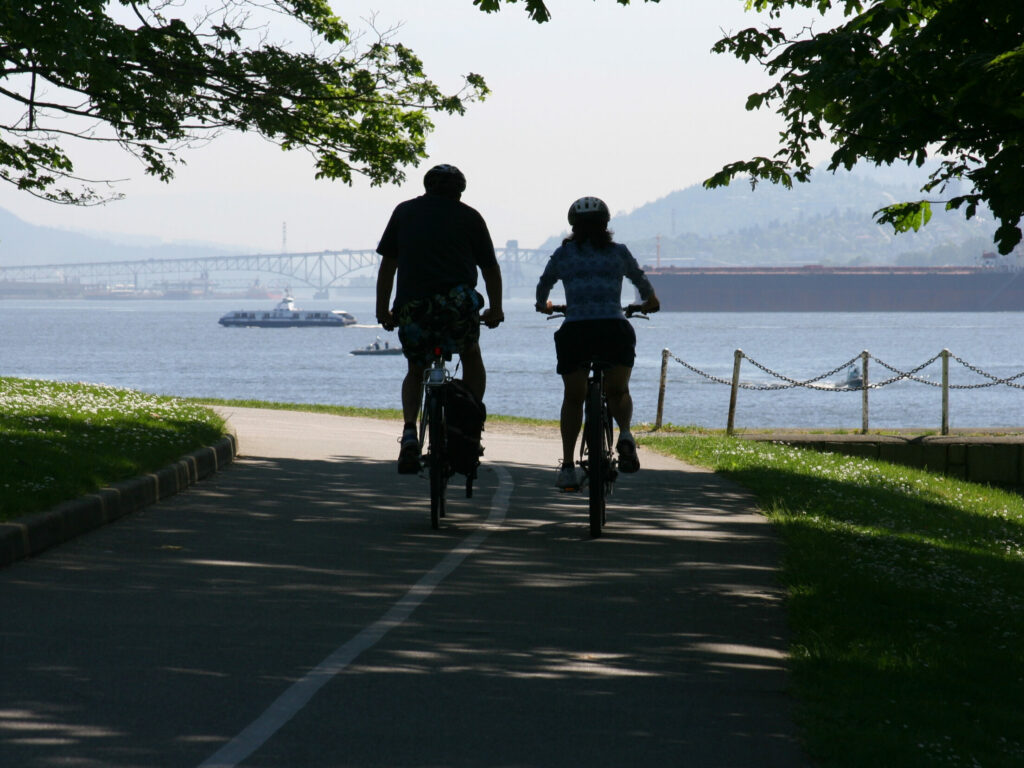 Cyclists in Stanley Park, Vancouver