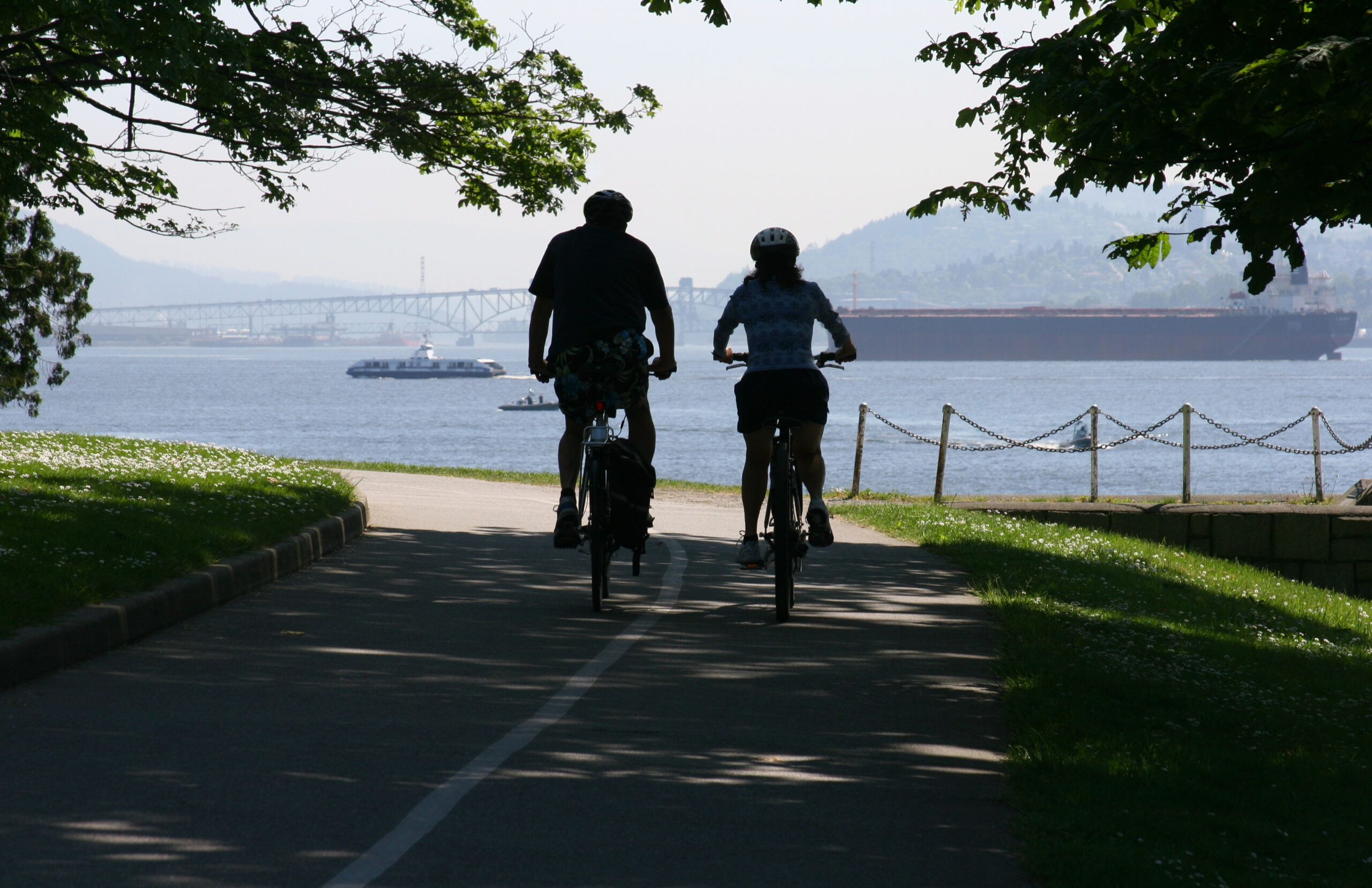 Cyclists in Stanley Park, Vancouver