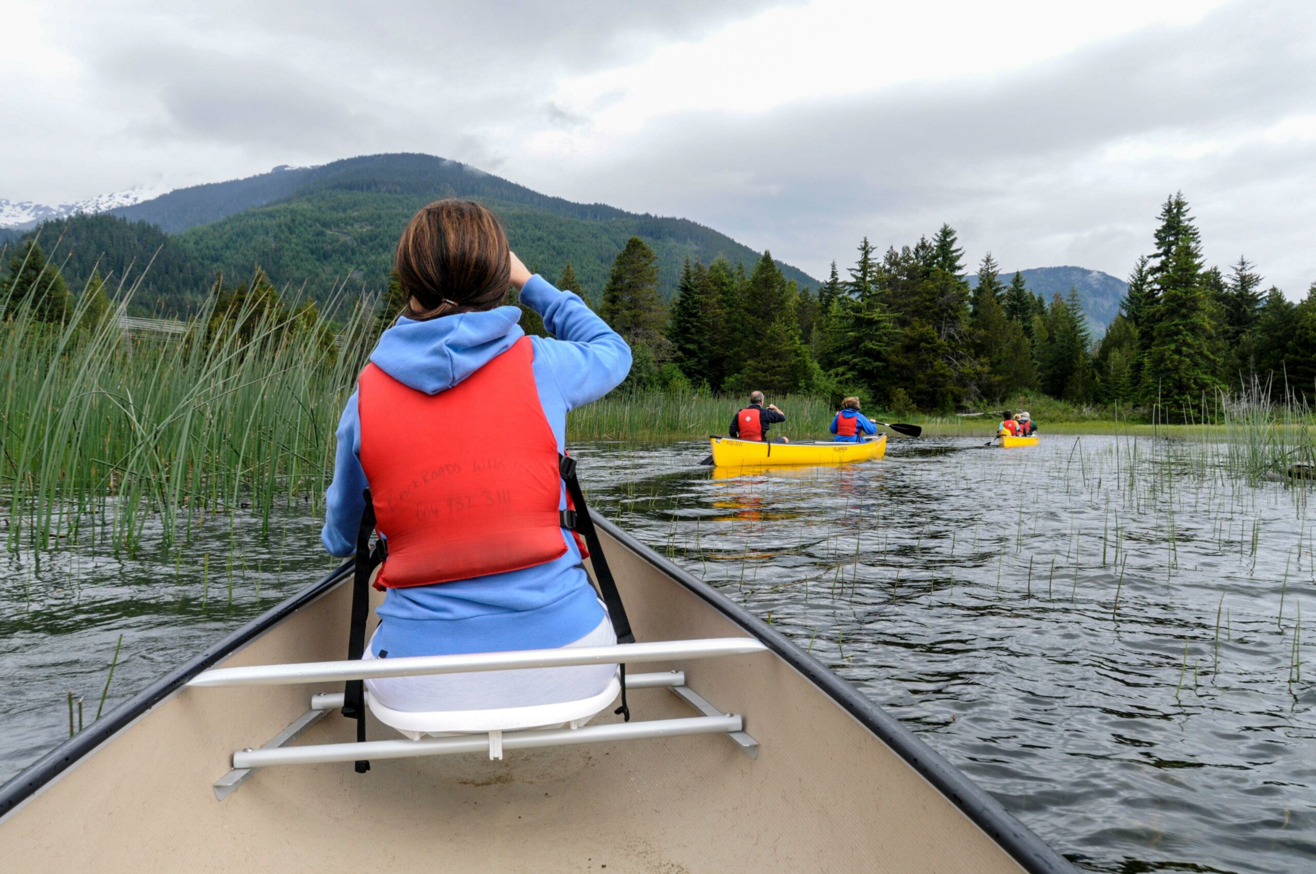 Canoeing on Alta Lake in Whistler