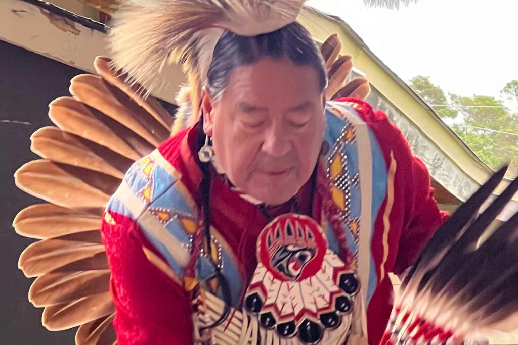 Chief dancing on Manatoulin Island