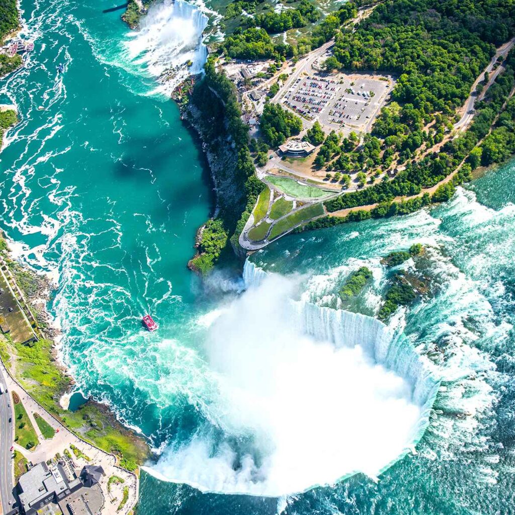 Aerial view of Niagara Falls