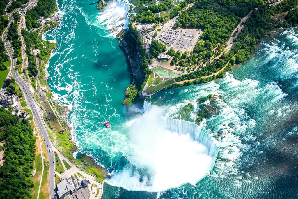 Aerial view of Niagara Falls