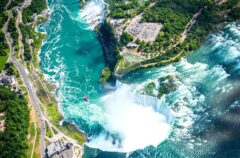 Aerial view of Niagara Falls