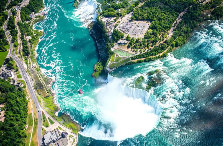 Aerial view of Niagara Falls