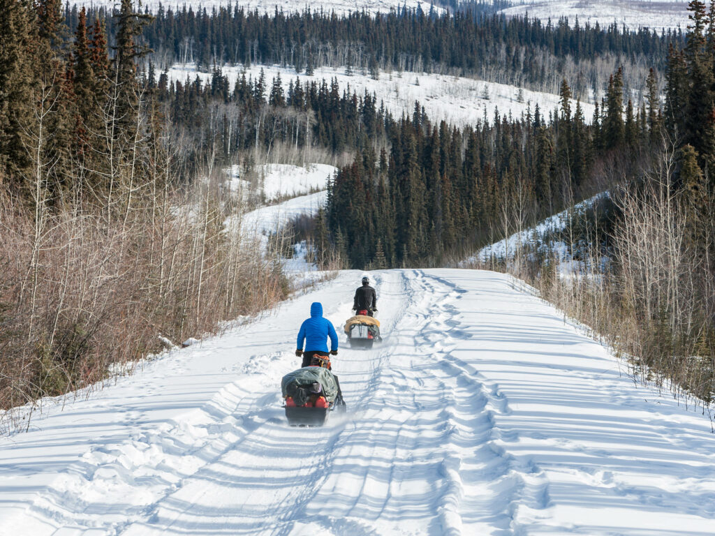 Snowmobiling in Whitehorse, Yukon