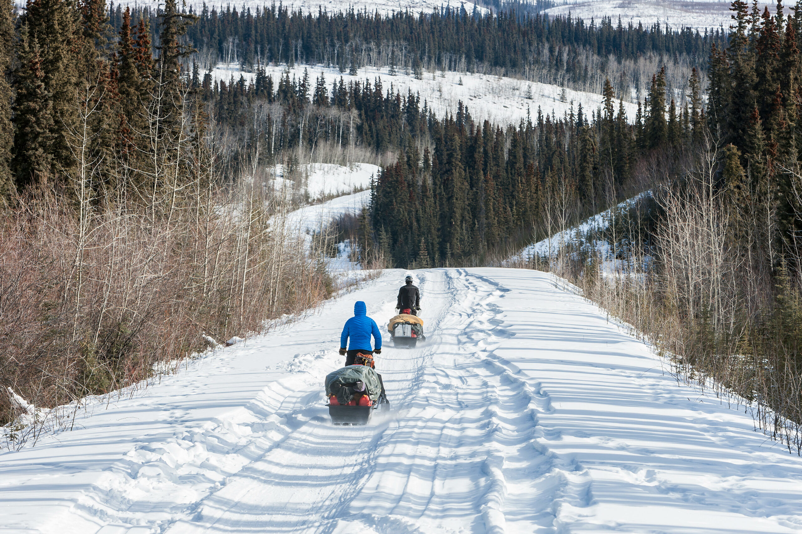 Snowmobiling in Whitehorse, Yukon