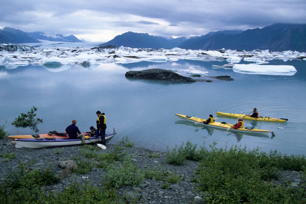 Kayaking on Bear Lake, Alaska