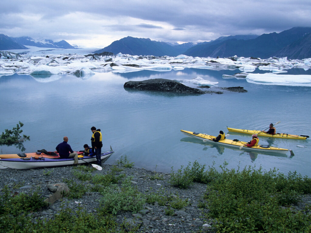 Kayaking on Bear Lake, Alaska