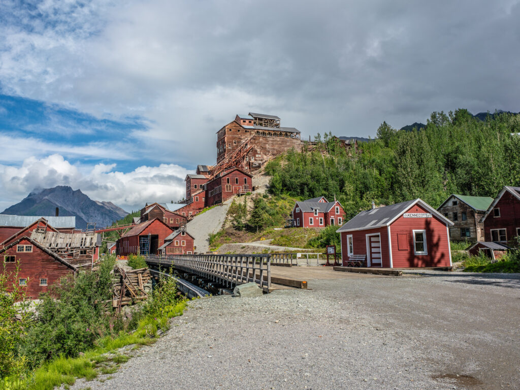 Kennecott abandoned copper mining camp view