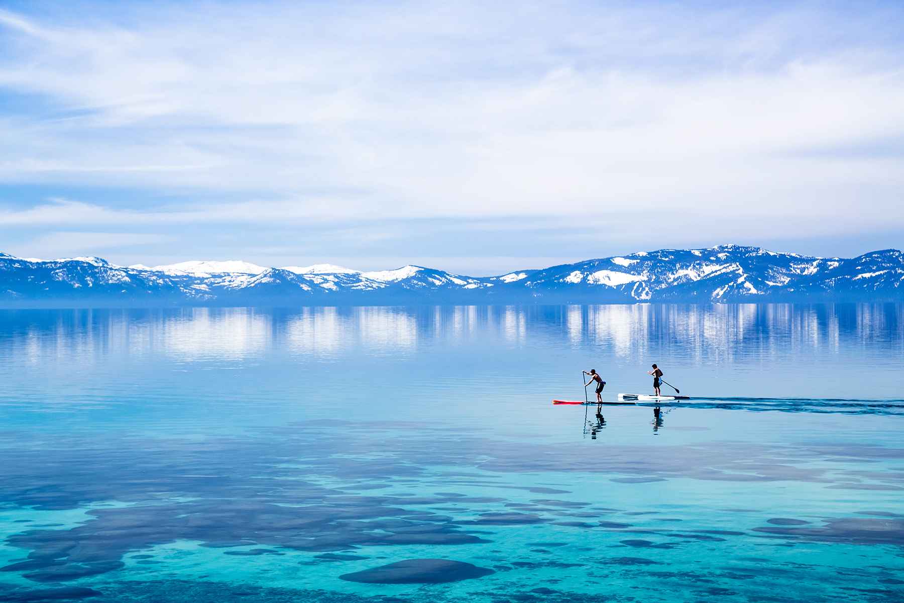 Paddle boarders lake tahoe