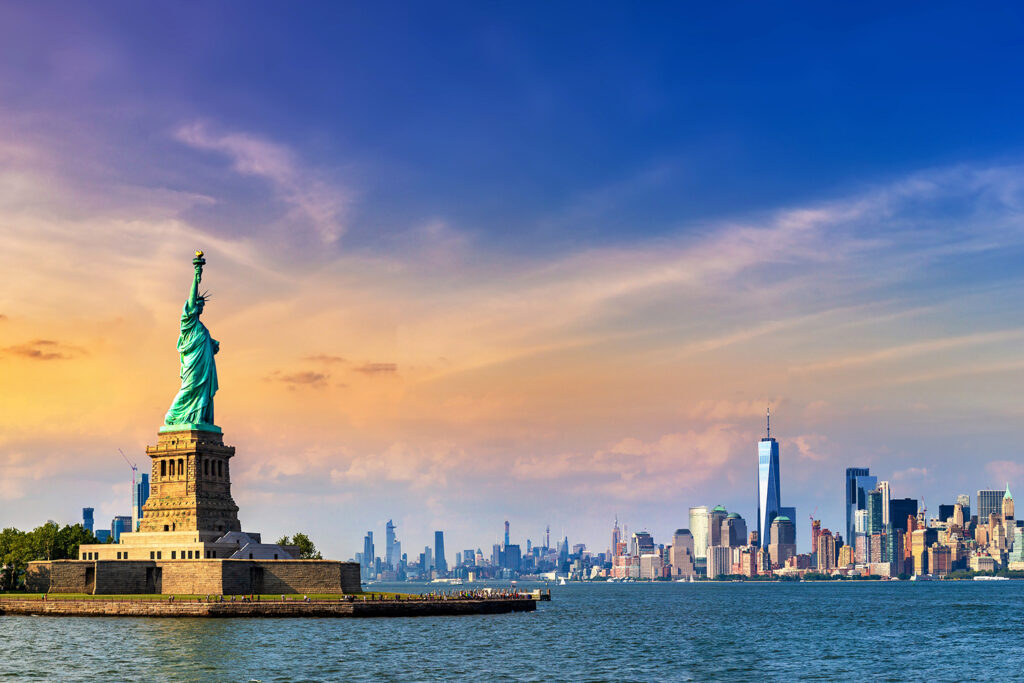 View of the Statue of Liberty