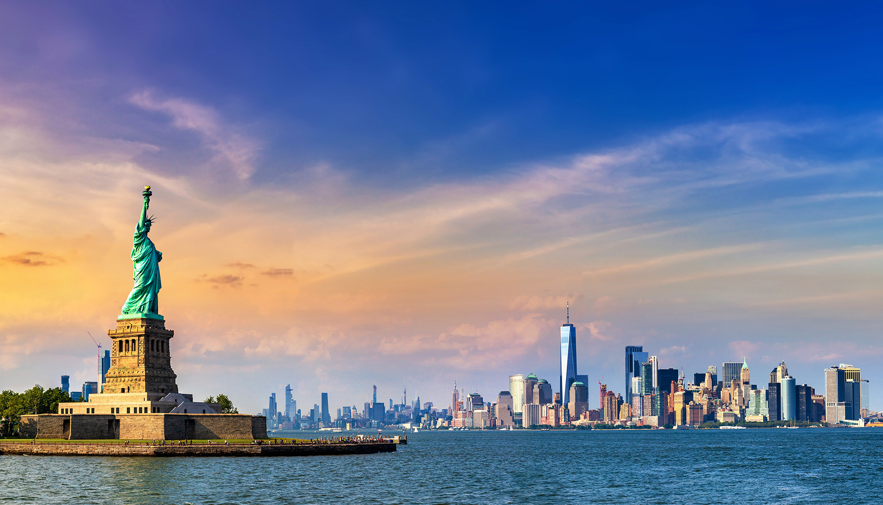 View of the Statue of Liberty