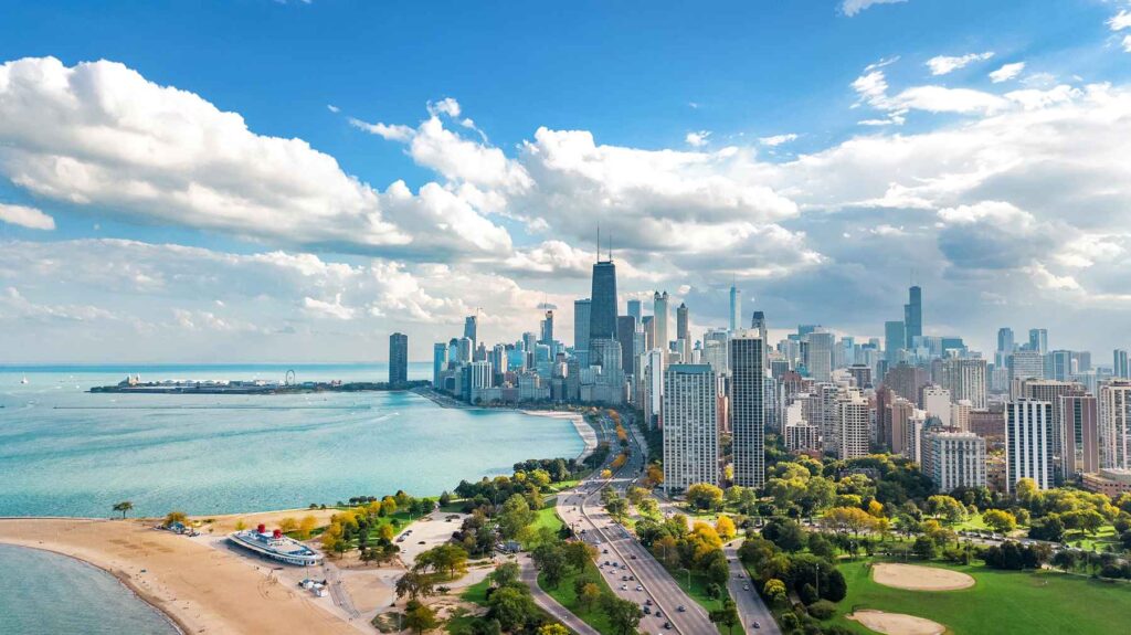 Chicago on Lake Michigan