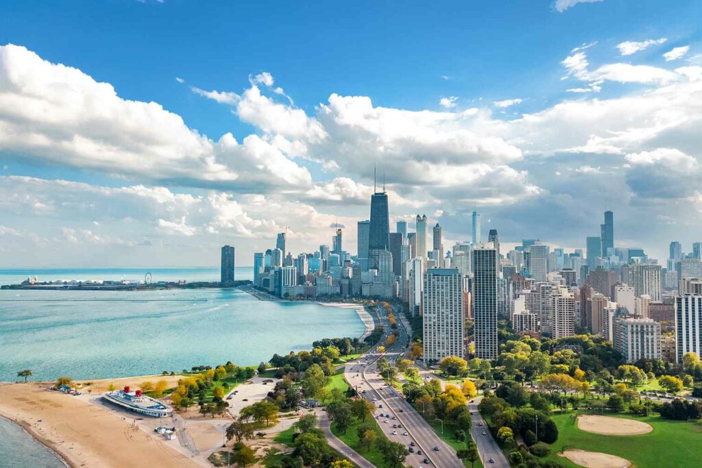 Chicago on Lake Michigan