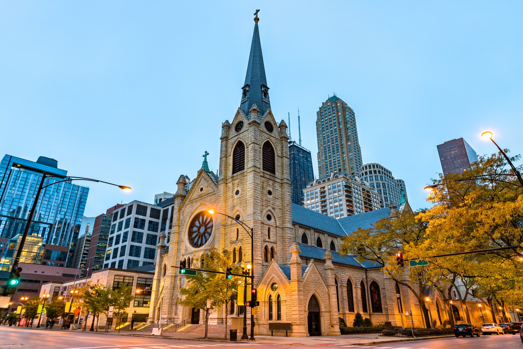 Holy Name Cathedral in Downtown Chicago