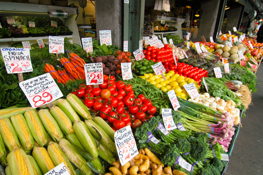 Pike Place Market vegetable stand