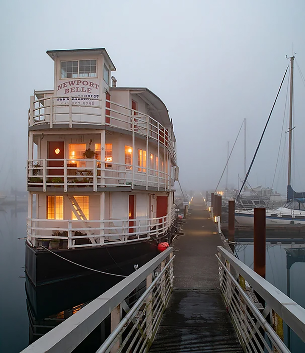 Boat Hotel Exterior Dusk