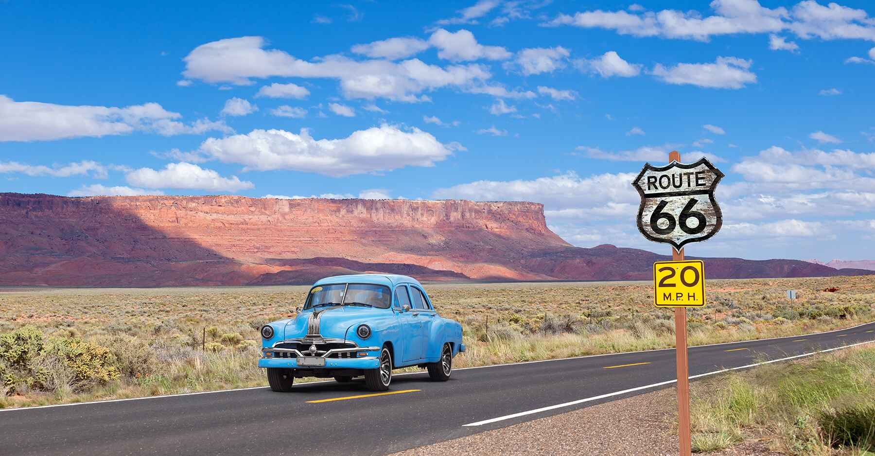 Vintage Car on Route 66