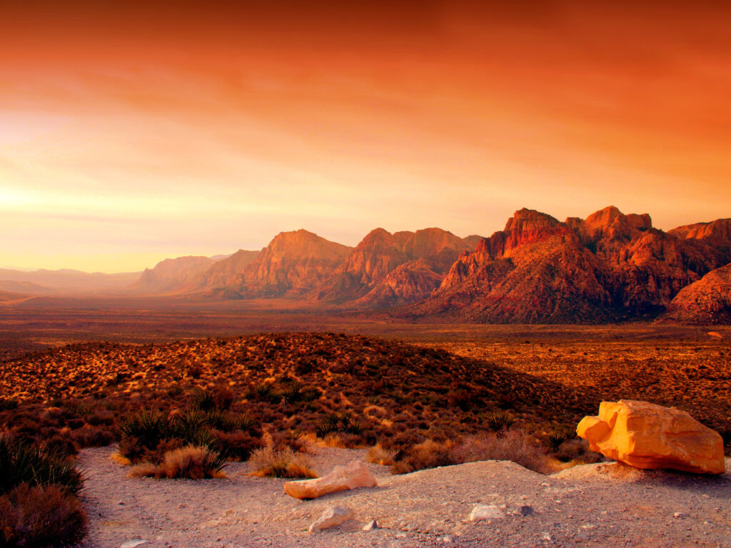 Red Rock Canyon, Nevada at sunset