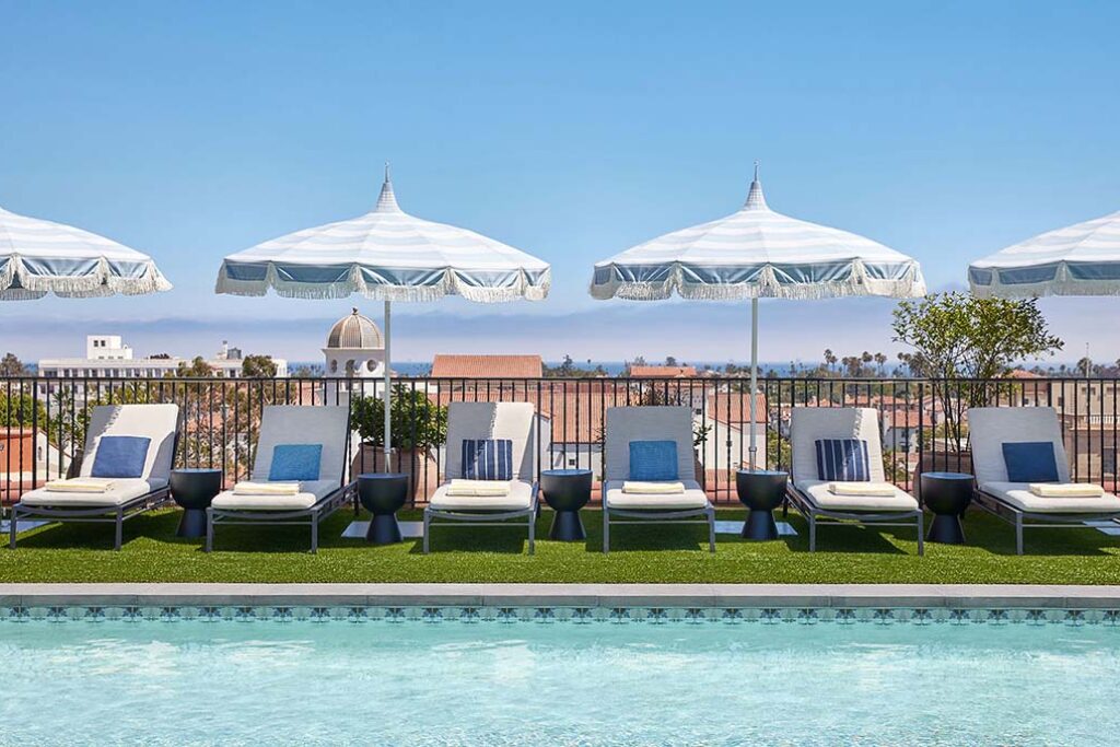 Hotel rooftop pool