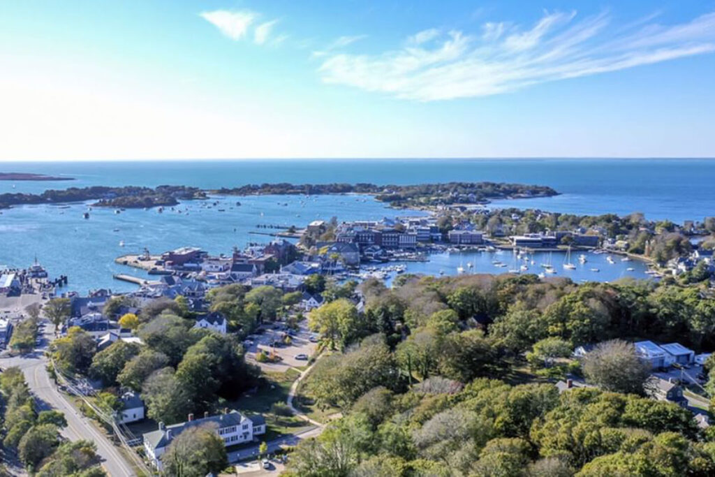 Aerial view of hotel and hotel private beach