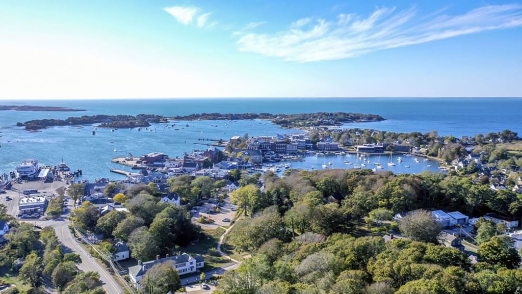 Aerial view of hotel and hotel private beach