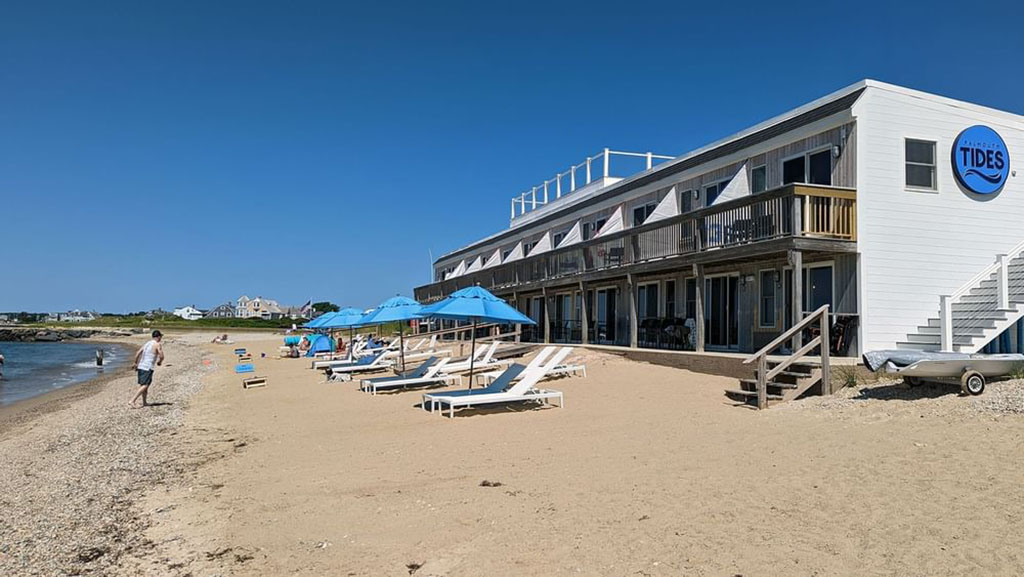 Hotel's private beach