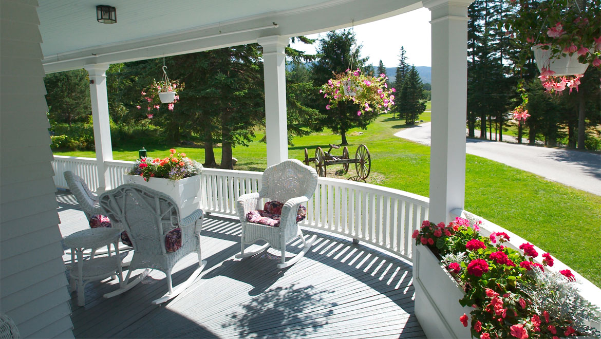 Porch at the inn