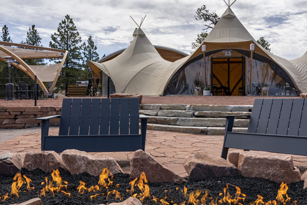 Exterior of tents