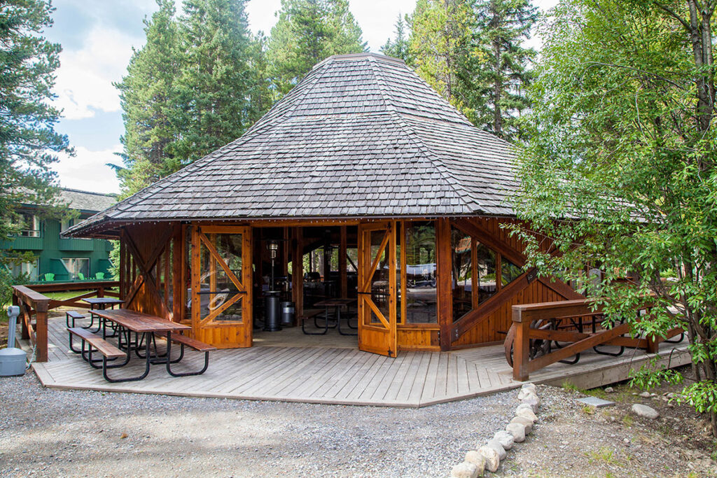 Exterior of gazebo