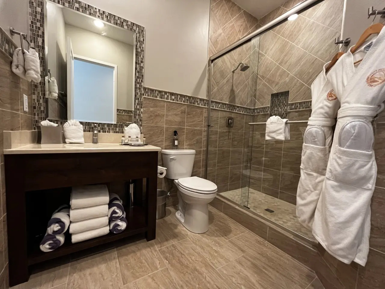 Hotel guest room bathroom