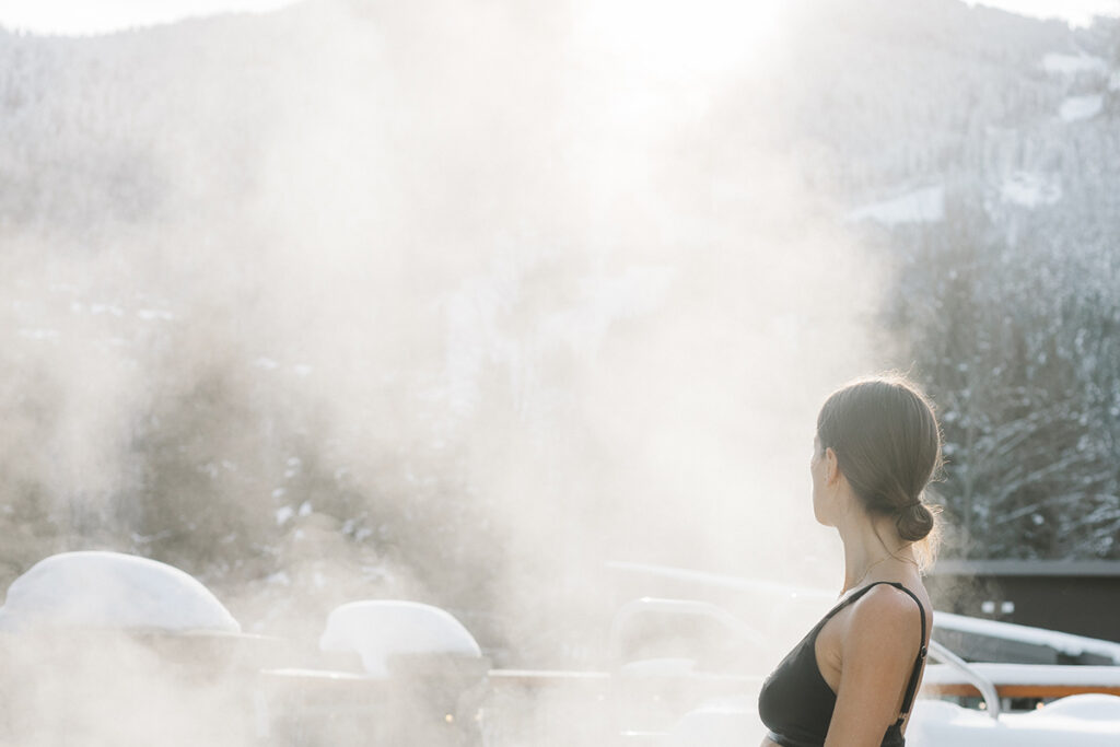 Steamy hot tub