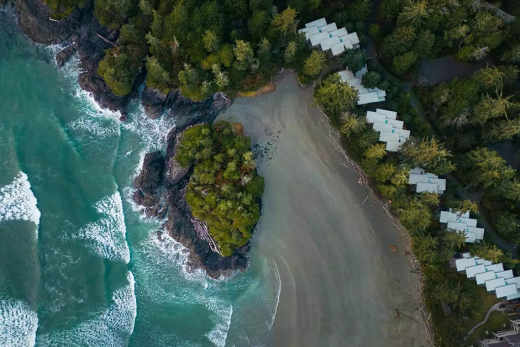 Aerial view of hotel