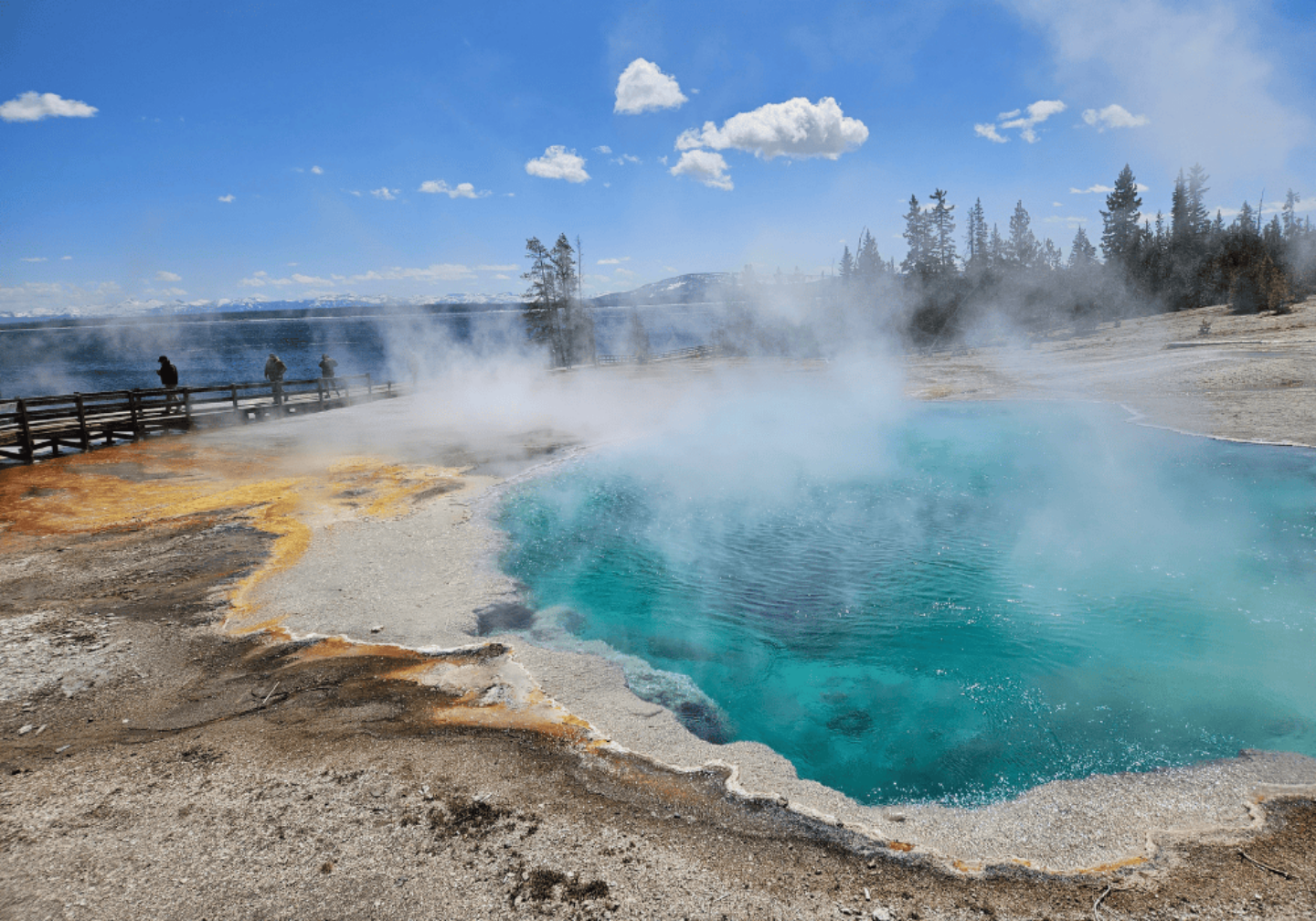 Geothermal spring in Yellowstone National Park, Montana