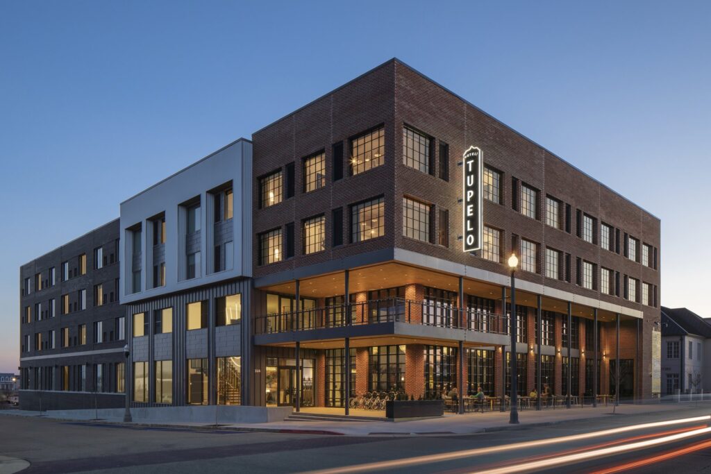 Hotel Tupelo in the city's music triangle