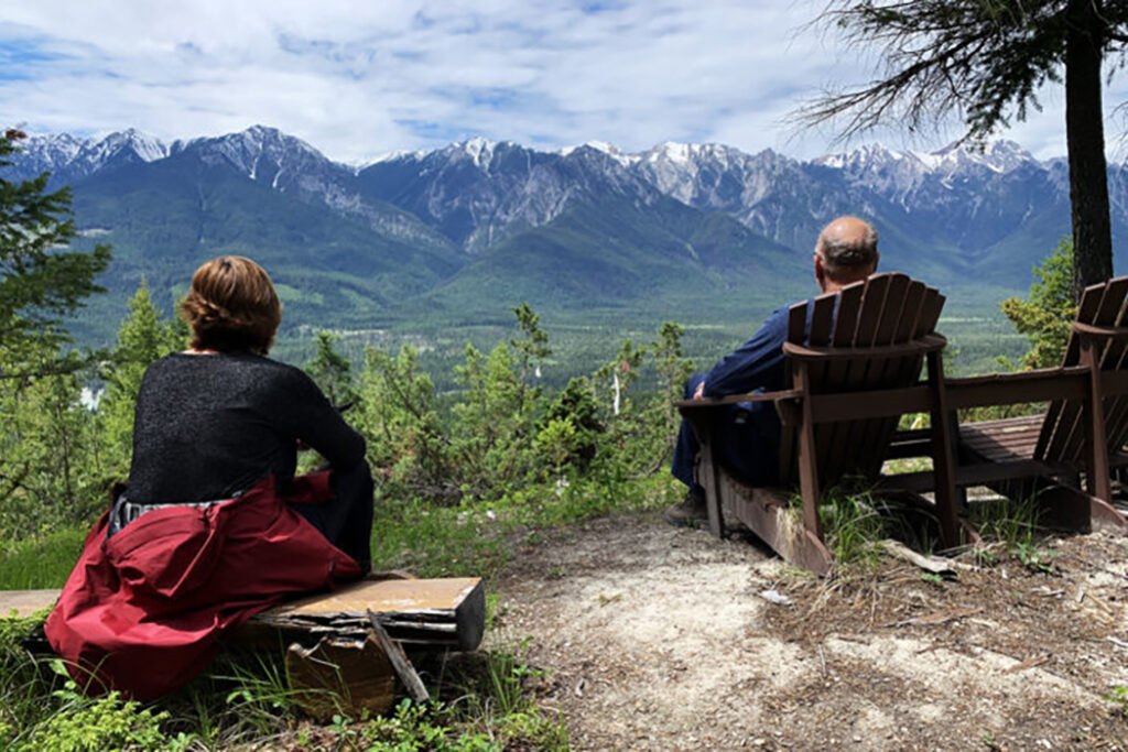 View of mountains from cabins grounds